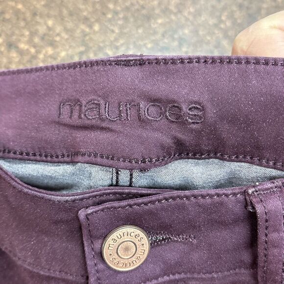 MAURICES Skinny Pants Mid Rise Casual Stretch Small Purple - Picture 8 of 10